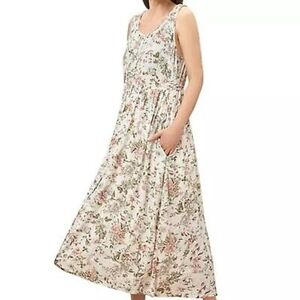 Frye Floral Sleeveless Maxi Dress With Pockets Size Small